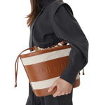 Borsa donna a secchiello mano/spalla Armani Exchange natural/saline clay BS26AX10 XW002607 AF22635 M6261