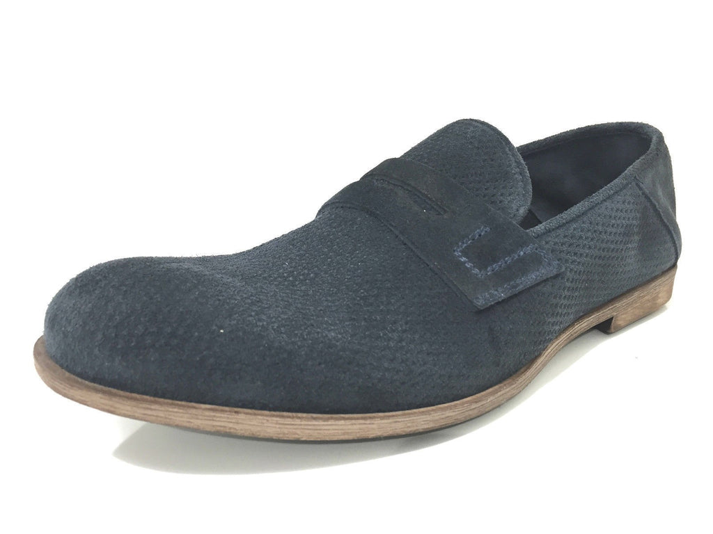 SCARPE UOMO DAVIDSON MOCASSINO TRAFORATO CAM BLU VESUVIO ARTIGIANALE US15DV05
