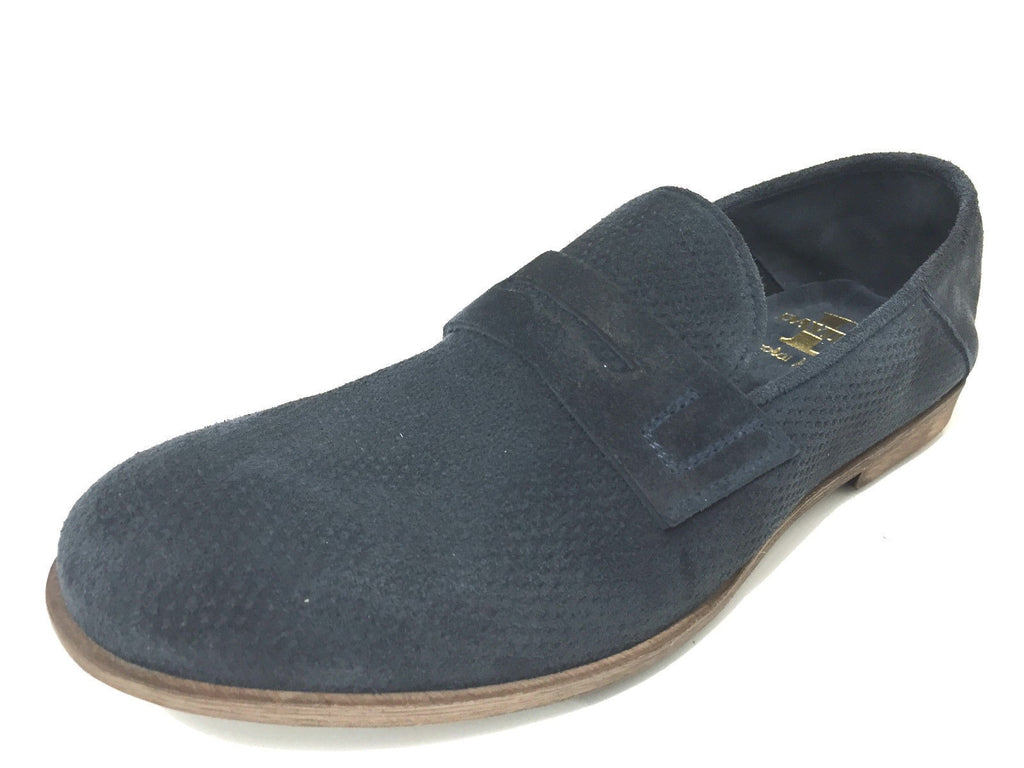 SCARPE UOMO DAVIDSON MOCASSINO TRAFORATO CAM BLU VESUVIO ARTIGIANALE US15DV05