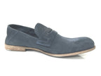 SCARPE UOMO DAVIDSON MOCASSINO TRAFORATO CAM BLU VESUVIO ARTIGIANALE US15DV05
