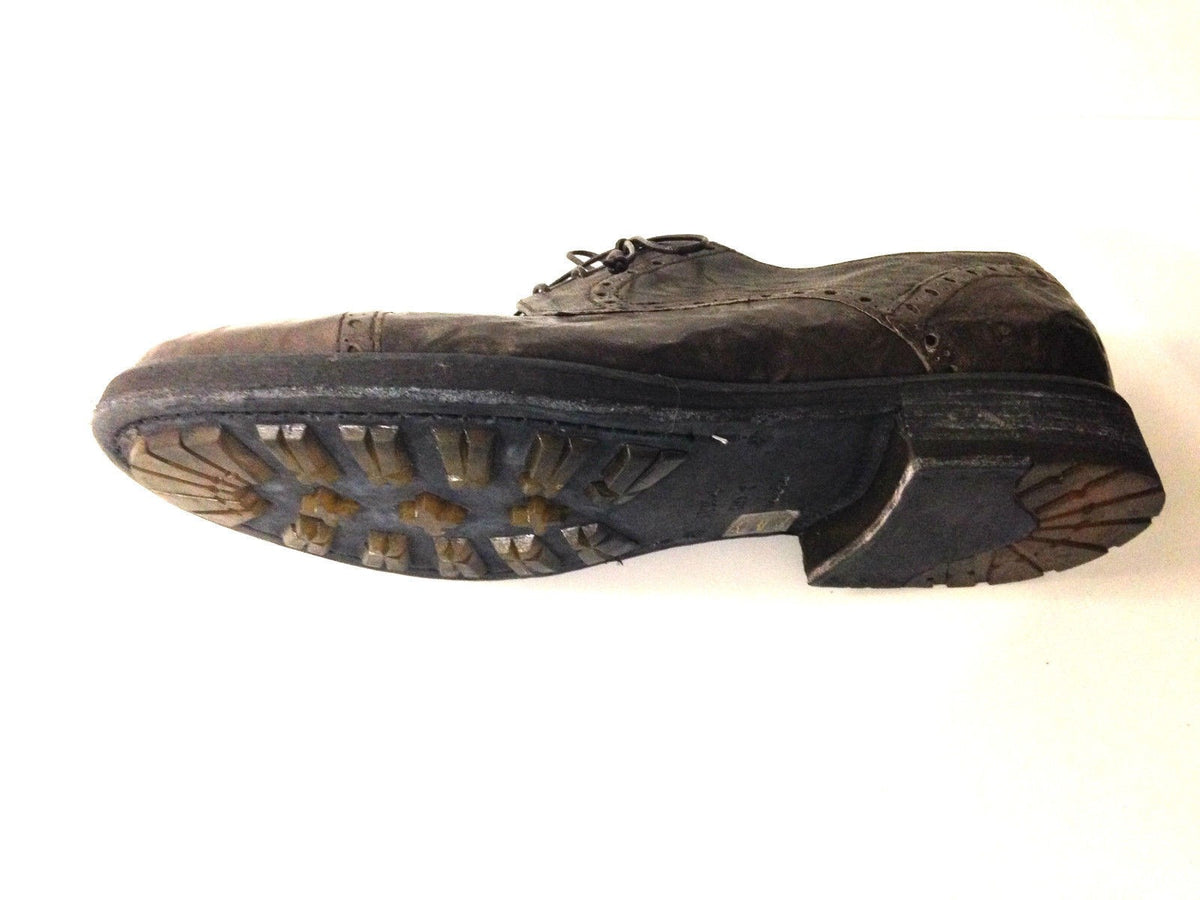 SCARPE UOMO DAVIDSON ALLACCIATA  PELLE BURRATTATA MORO ARTIGIANALE U15DV03