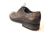 SCARPE UOMO DAVIDSON ALLACCIATA  PELLE BURRATTATA MORO ARTIGIANALE U15DV03