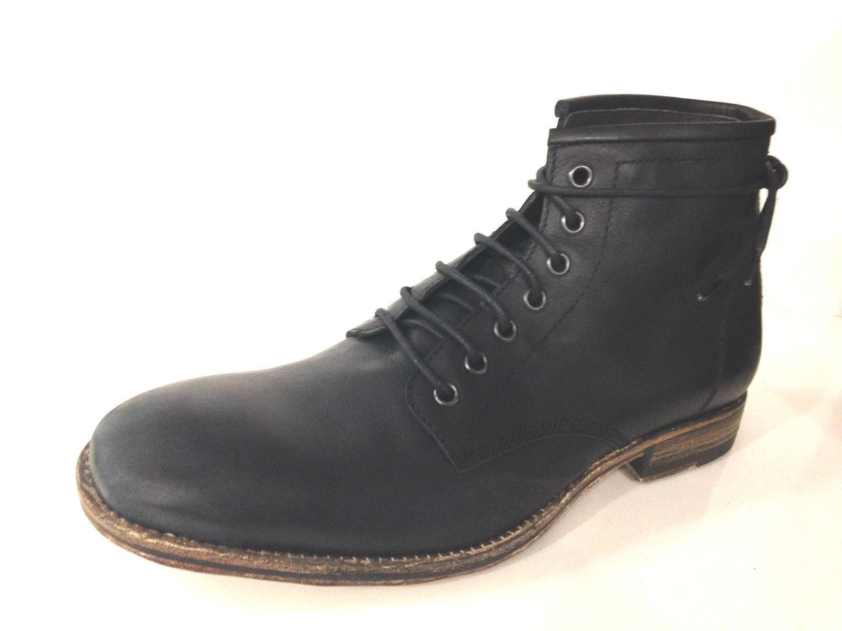 SCARPE UOMO DAVIDSON POLACCHINO F CUOIO NERO BOLIVIA  VINTAGE U15DV06