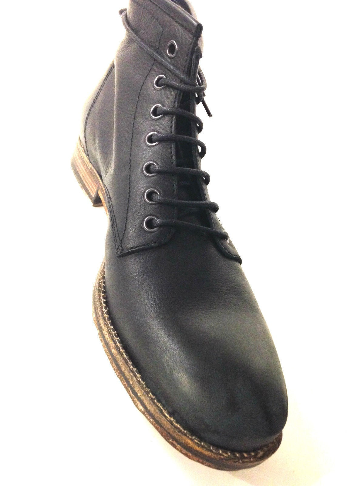 SCARPE UOMO DAVIDSON POLACCHINO F CUOIO NERO BOLIVIA  VINTAGE U15DV06