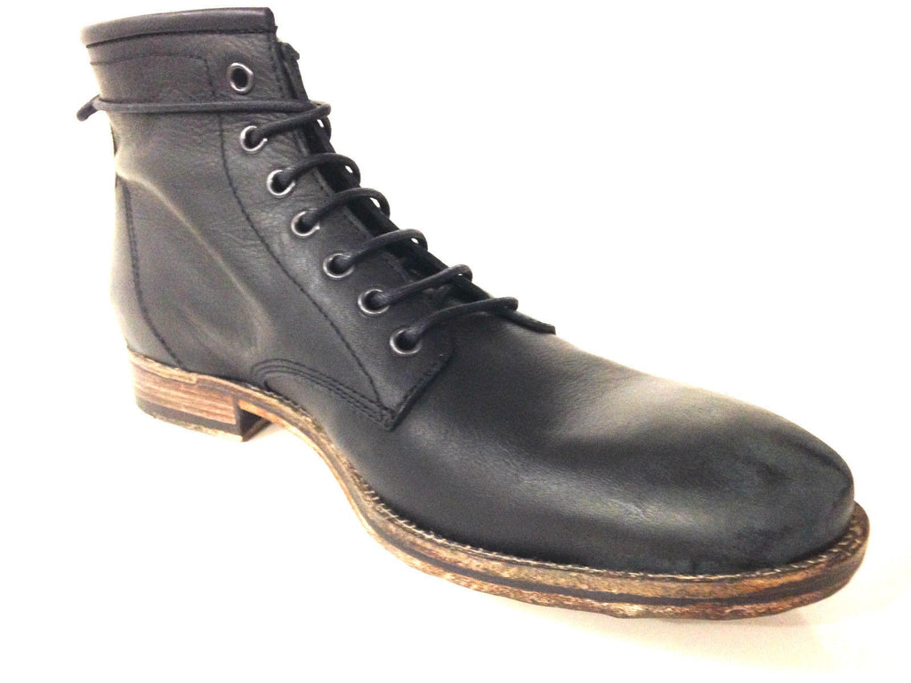 SCARPE UOMO DAVIDSON POLACCHINO F CUOIO NERO BOLIVIA  VINTAGE U15DV06