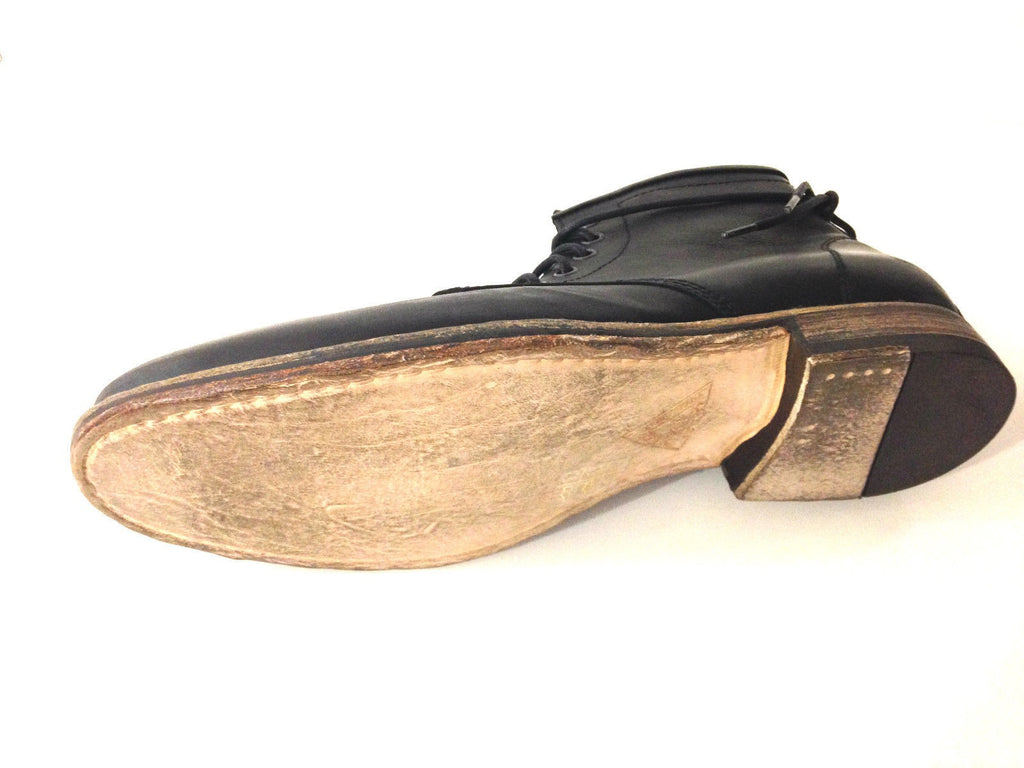 SCARPE UOMO DAVIDSON POLACCHINO F CUOIO NERO BOLIVIA  VINTAGE U15DV06