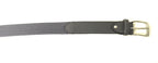 CINTURA DA UOMO ZERBINI COTONE ELAST. E PELLE GRIGIO E FIBBIA SILVER A15ZE03