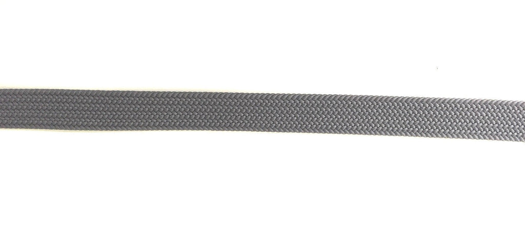 CINTURA DA UOMO ZERBINI COTONE ELAST. E PELLE GRIGIO E FIBBIA SILVER A15ZE03