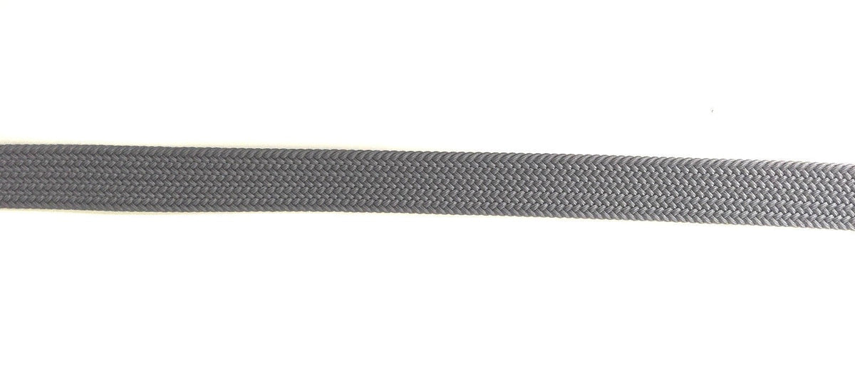 CINTURA DA UOMO ZERBINI COTONE ELAST. E PELLE GRIGIO E FIBBIA SILVER A15ZE03