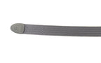 CINTURA DA UOMO ZERBINI COTONE ELAST. E PELLE GRIGIO E FIBBIA SILVER A15ZE03