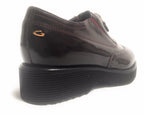SCARPE DONNA GUARDIANI SPORT IN PELLE VINO E ZIP MODELLO LADYSOHO D15AG04