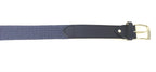 CINTURA DA UOMO ZERBINI COTONE ELAST. E PELLE BLU E FIBBIA SILVER A15ZE02
