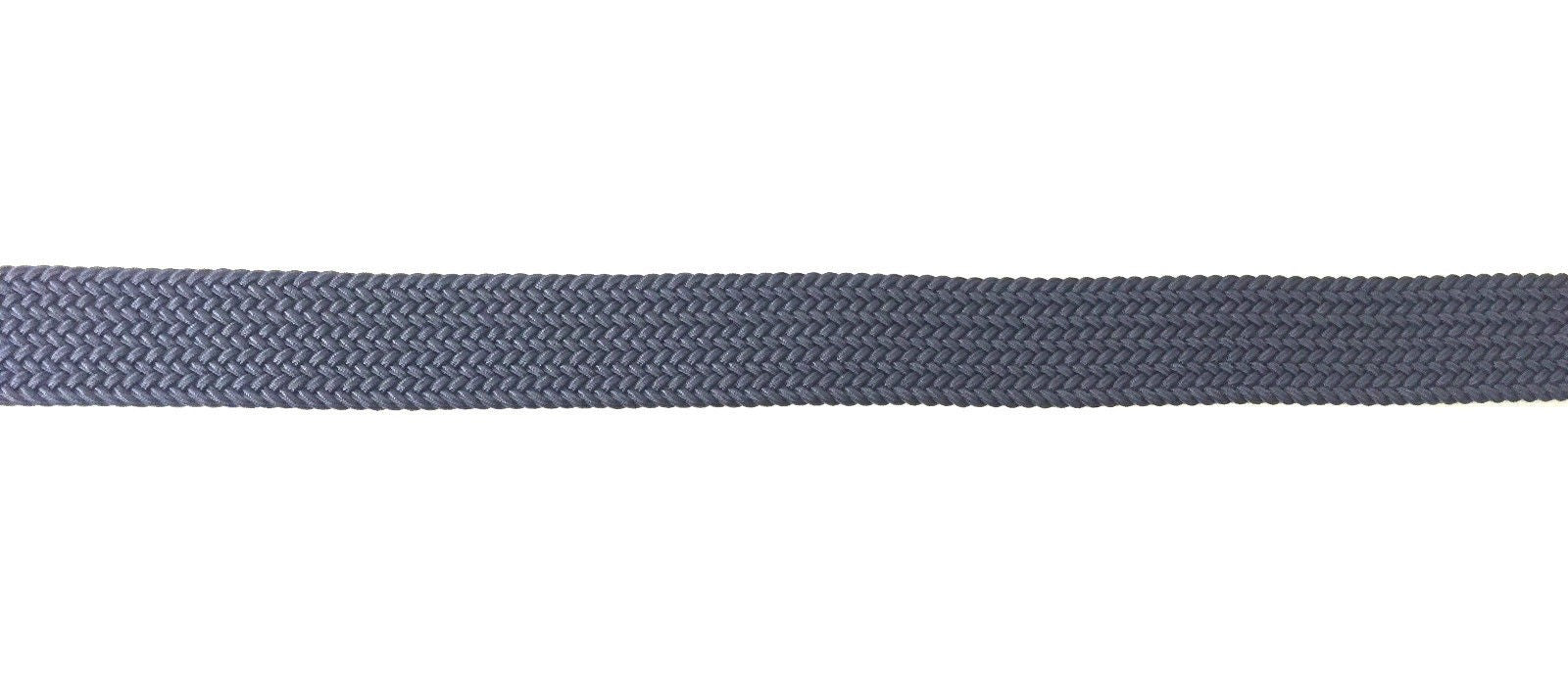 CINTURA DA UOMO ZERBINI COTONE ELAST. E PELLE BLU E FIBBIA SILVER A15ZE02