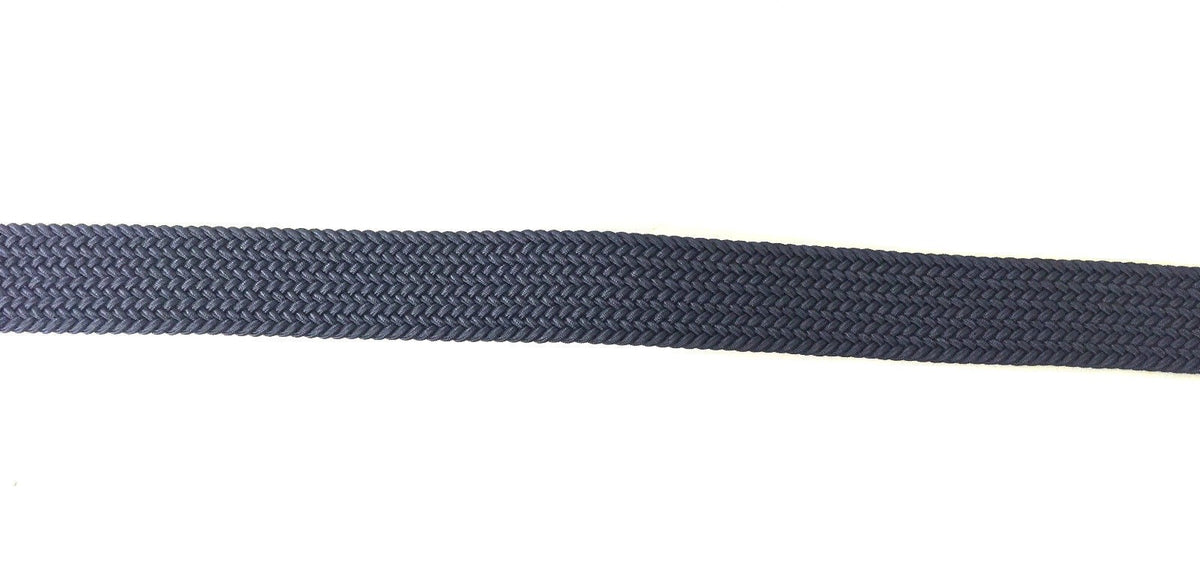 CINTURA DA UOMO ZERBINI COTONE ELAST. E PELLE BLU E FIBBIA SILVER A15ZE02