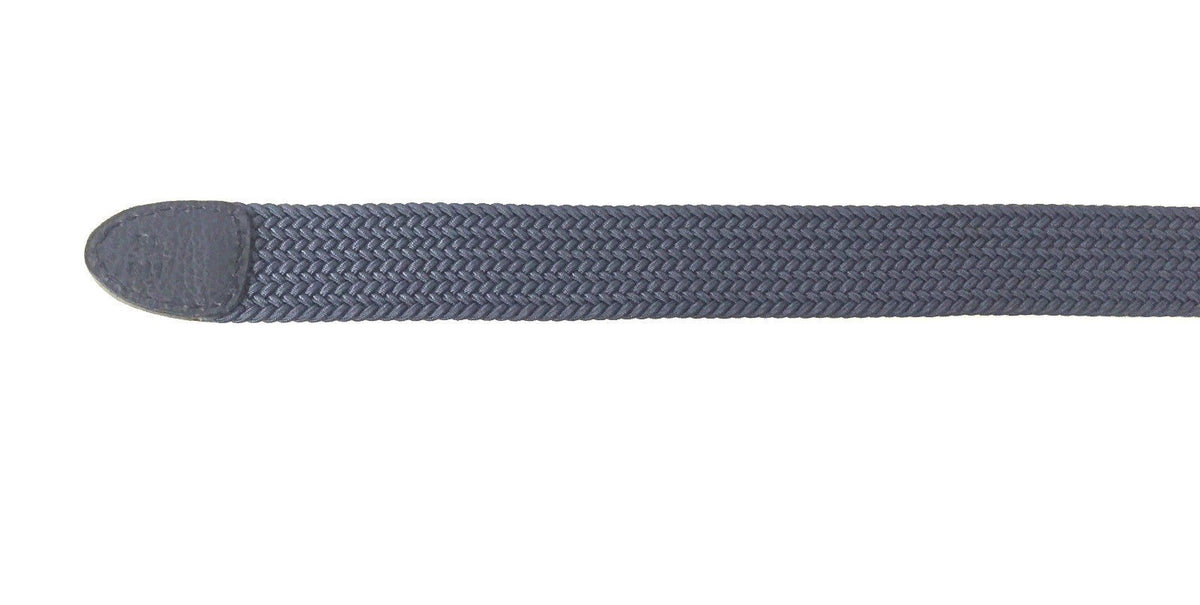 CINTURA DA UOMO ZERBINI COTONE ELAST. E PELLE BLU E FIBBIA SILVER A15ZE02