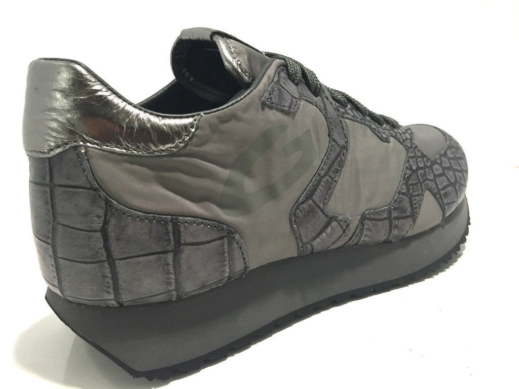SCARPE UOMO SNEAKER GUARDIANI SPORT WEN GRIGIO ST COCCO E CANVASS U16AG13