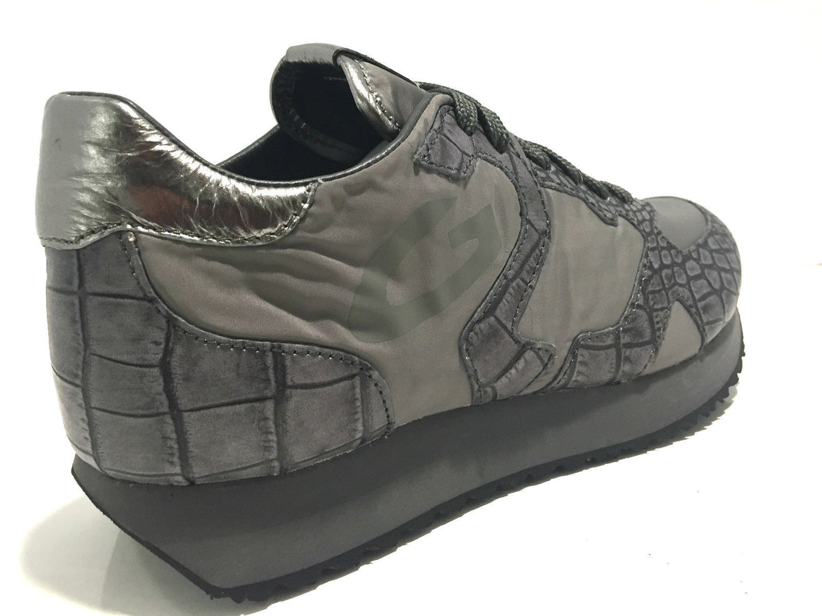 SCARPE UOMO SNEAKER GUARDIANI SPORT WEN GRIGIO ST COCCO E CANVASS U16AG13