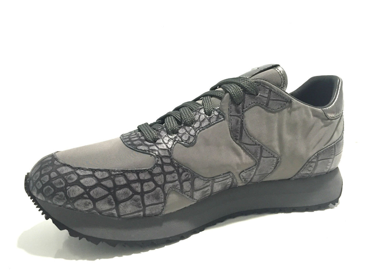 SCARPE UOMO SNEAKER GUARDIANI SPORT WEN GRIGIO ST COCCO E CANVASS U16AG13