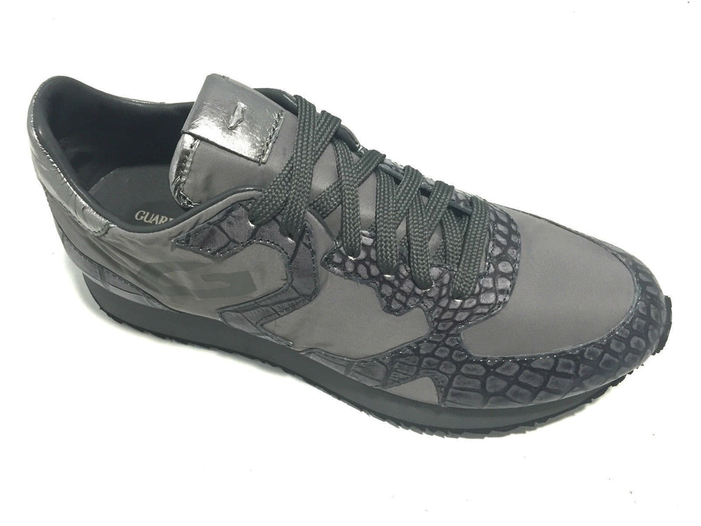 SCARPE UOMO SNEAKER GUARDIANI SPORT WEN GRIGIO ST COCCO E CANVASS U16AG13
