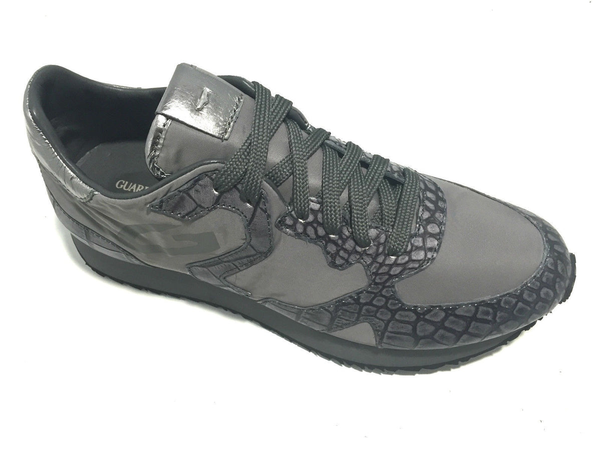 SCARPE UOMO SNEAKER GUARDIANI SPORT WEN GRIGIO ST COCCO E CANVASS U16AG13