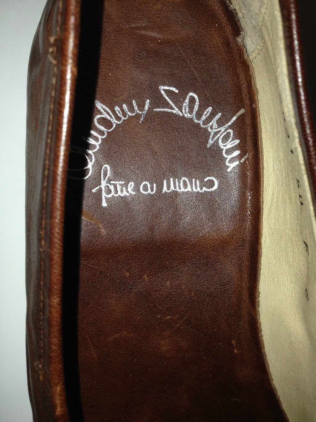 SCARPE UOMO SANTONI MOCASSINO PELLE BLISS COGNAC VASCHETTA QUADRA FATTA MANO 63