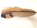 SCARPE UOMO SANTONI MOCASSINO SFILATO BEIGE MALAGA  fatto mano s 66