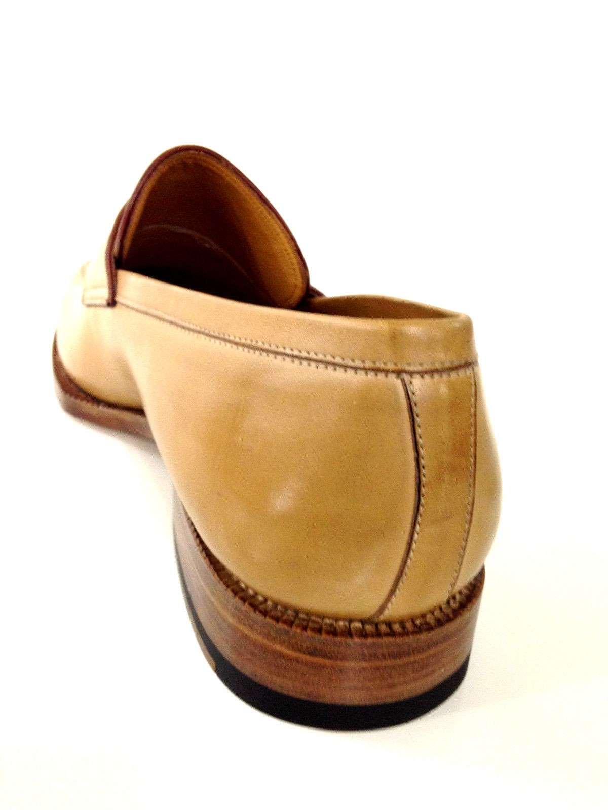 SCARPE UOMO SANTONI MOCASSINO SFILATO BEIGE MALAGA  fatto mano s 66