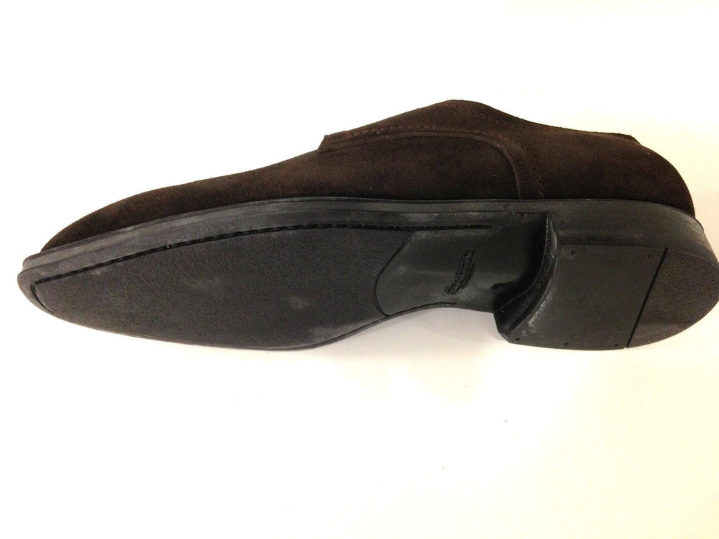 SCARPE UOMO SANTONI DERBY SUEDE IDROREP MARRONE T.MORO  FONDO GOMMA SOFT 18