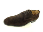 SCARPE UOMO SANTONI DERBY SUEDE IDROREP MARRONE T.MORO  FONDO GOMMA SOFT 18