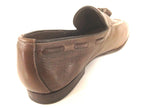 SCARPE UOMO SANTONI MOCASSINO SFILATO CON NAPPE PELLE CERVO MORO  FATTA MANO 58