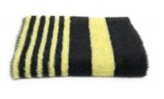 Sciarpa Fracomina con stampa righe nero/giallo C23FR13 FA22WA3005W489F8-L50