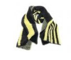 Sciarpa Fracomina con stampa righe nero/giallo C23FR13 FA22WA3005W489F8-L50