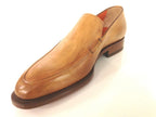 SCARPE UOMO SANTONI MOCASSINO SFILATO MARRONE  MANGO ANTICATO   FATTA MANO 55