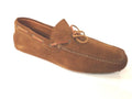 SCARPE UOMO SANTONI MOCASSINO SPORTIVO SCAMOSCIATO MARRONE TABACCO FIOCCO S 90