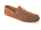 SCARPE UOMO SANTONI MOCASSINO SPORTIVO SCAMOSCIATO MARRONE TABACCO FIOCCO S 90