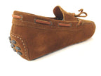 SCARPE UOMO SANTONI MOCASSINO SPORTIVO SCAMOSCIATO MARRONE TABACCO FIOCCO S 90