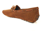 SCARPE UOMO SANTONI MOCASSINO SPORTIVO SCAMOSCIATO MARRONE TABACCO FIOCCO S 90