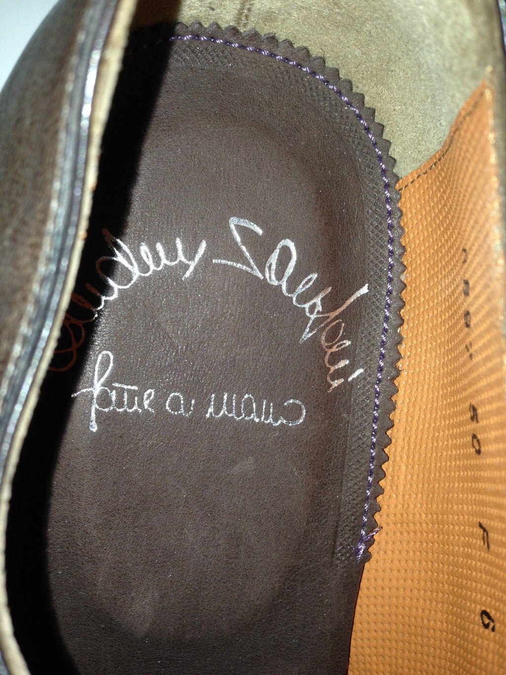 SCARPE UOMO SANTONI  DOPPIA FIBBIA PELLE CERVO MARRONE MORO FATTA MANO TG 6  51