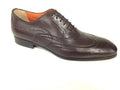 SCARPE UOMO SANTONI FRANCESINA CON DUILIO PELLE  MARRONE MORO F. GOMMA      25