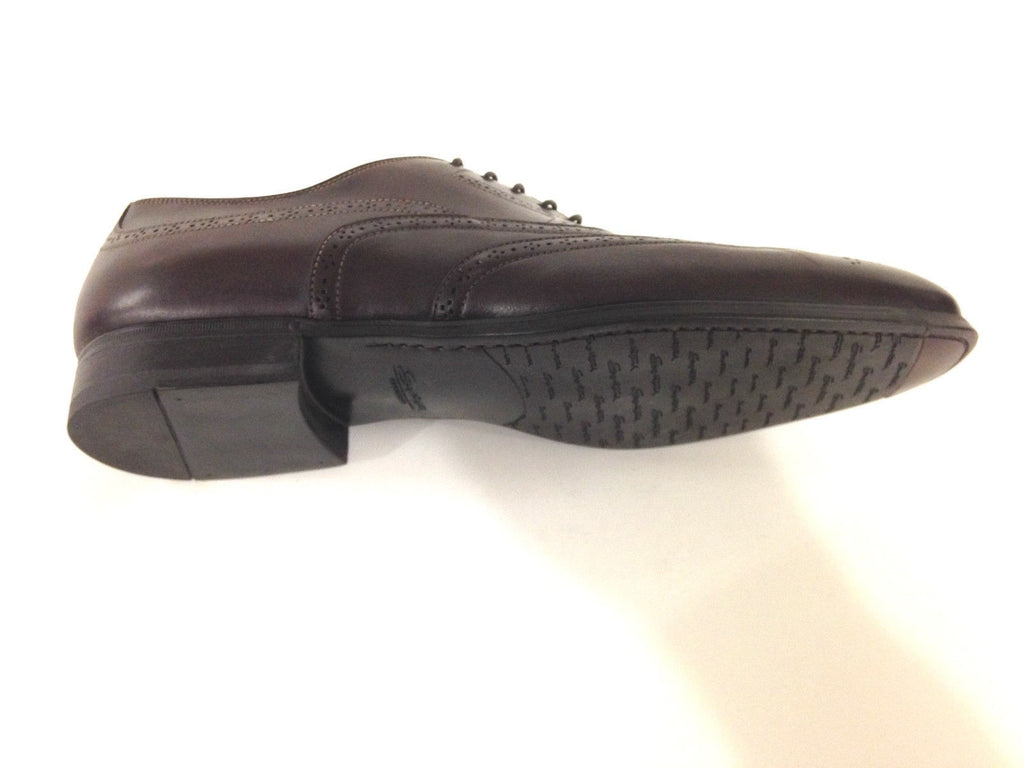 SCARPE UOMO SANTONI FRANCESINA CON DUILIO PELLE  MARRONE MORO F. GOMMA      25