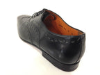 SCARPE UOMO SANTONI FRANCESINA DUILIO FILATA IMPUNTURATA NERA FATTA A MANO 46