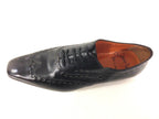 SCARPE UOMO SANTONI FRANCESINA DUILIO FILATA IMPUNTURATA NERA FATTA A MANO 46