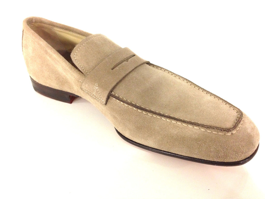 SCARPE UOMO SANTONI MOCASSINO CAMOSCIO CAMMELLO VASCHETTA QUADRA  FATTA MANO 62