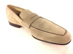 SCARPE UOMO SANTONI MOCASSINO CAMOSCIO CAMMELLO VASCHETTA QUADRA  FATTA MANO 62