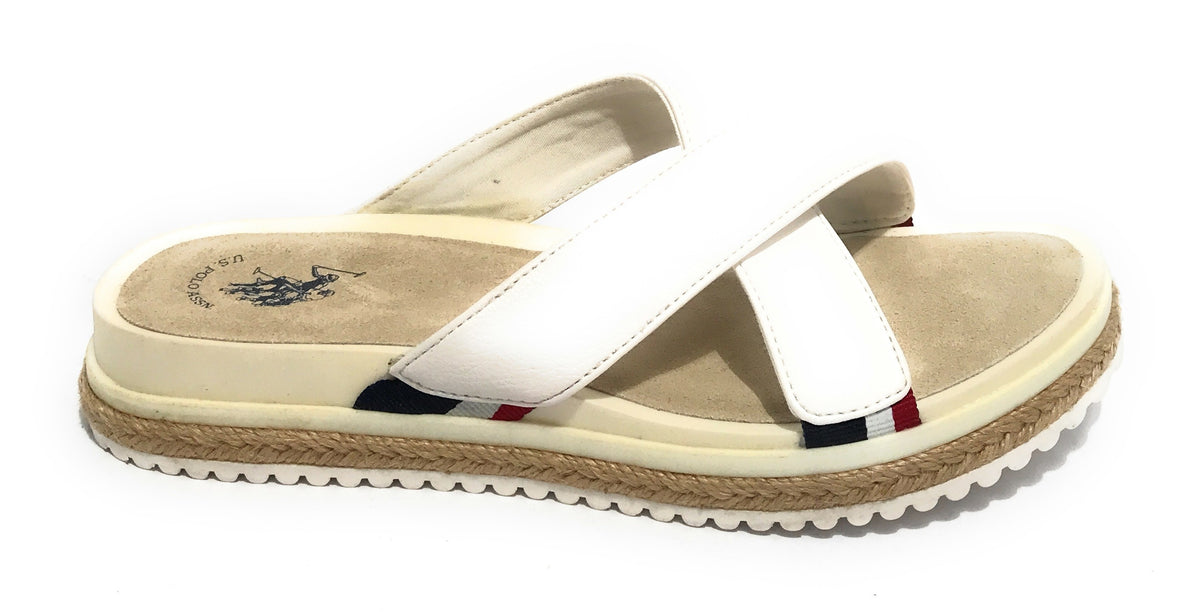 Ciabatta U.S. Polo Erica in ecopelle bianco DS21UP50 404S0/Y1