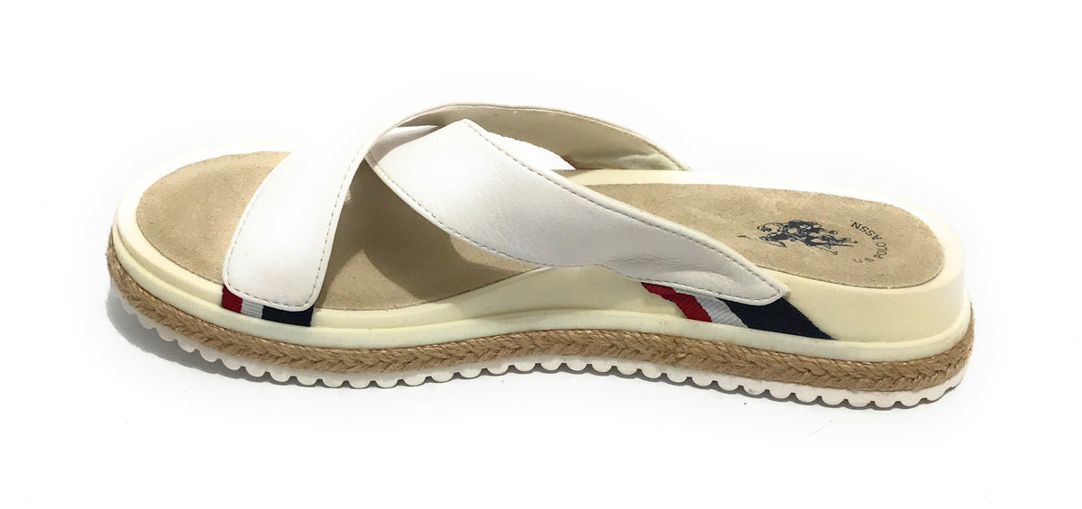 Ciabatta U.S. Polo Erica in ecopelle bianco DS21UP50 404S0/Y1
