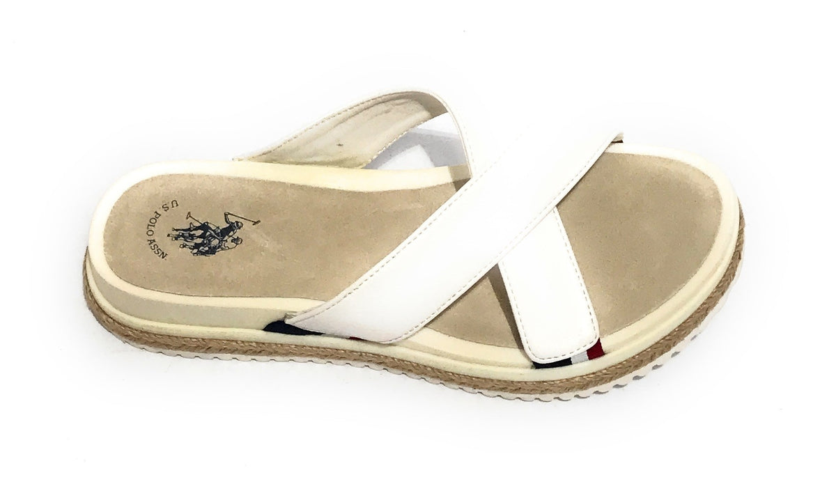 Ciabatta U.S. Polo Erica in ecopelle bianco DS21UP50 404S0/Y1
