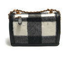 Borsa Guess tracolla Abey convertible xbody flap fletro a quadri nero/ bianco BS23GU62 WO855819