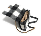Borsa Guess tracolla Abey convertible xbody flap fletro a quadri nero/ bianco BS23GU62 WO855819