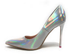 Scarpe donna décolleté Fornarina Crush 1 tc 110 ecopelle silver D24FN03